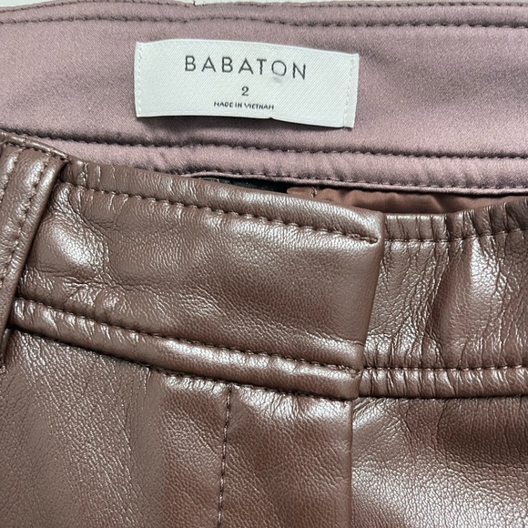 Aritzia Babaton Command mid-rise, straight-leg vegan leather pants - Picture 4 of 5